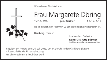 Anzeige von Margarete Döring von MGO