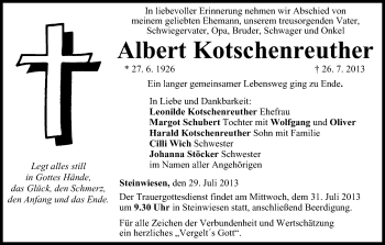 Anzeige von Albert Kotschenreuther von MGO