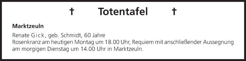  Traueranzeige für Totentafel vom 05.08.2013 vom 05.08.2013 aus MGO