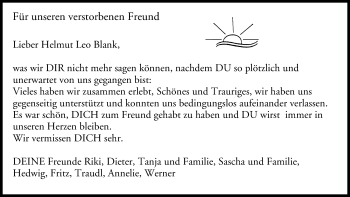 Anzeige von Leo Blank von MGO