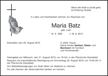 Anzeige von Maria Batz von MGO