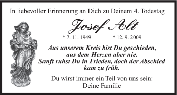 Anzeige von Josef Alt von MGO