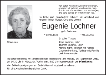 Anzeige von Eugenie Lochner von MGO