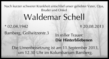 Anzeige von Waldemar Schell von MGO