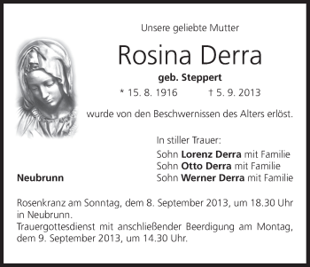 Anzeige von Rosina Derra von MGO