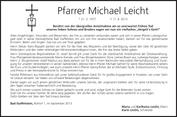 Anzeige von Michael Leicht von MGO