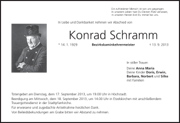 Anzeige von Konrad Schramm von MGO