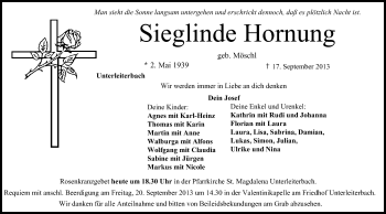 Anzeige von Sieglinde Hornung von MGO