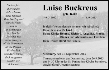 Anzeige von Luise Buckreus von MGO