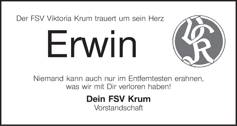 Traueranzeige für Erwin Krumholz vom 28.09.2013 aus MGO