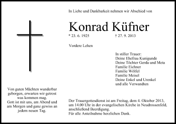 Anzeige von Konrad Küfner von MGO