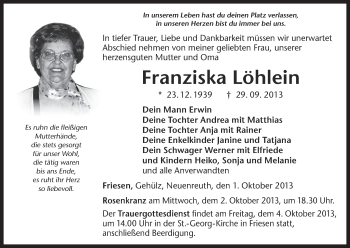Anzeige von Franziska Löhlein von MGO