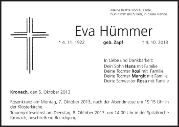 Anzeige von Eva Hümmer von MGO
