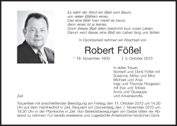 Anzeige von Robert Fößel von MGO