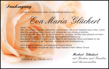 Anzeige von Eva Maria Glückert von MGO