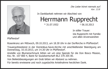 Anzeige von Herrmann Rupprecht von MGO