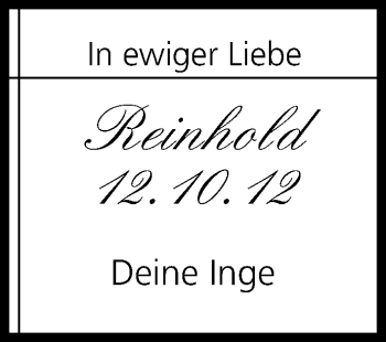 Anzeige von Reinhold  von MGO