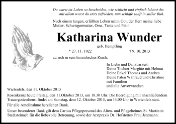Anzeige von Katharina Wunder von MGO