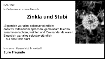 Anzeige von Zinkla und Stubi  von MGO