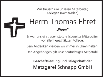 Anzeige von Thomas Ehret von MGO