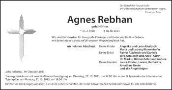 Anzeige von Agnes Rebhan von MGO