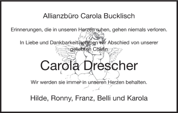 Anzeige von Carola Drescher von MGO