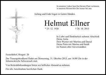 Anzeige von Helmut Ellner von MGO