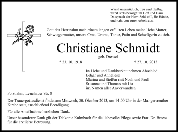 Anzeige von Christiane Schmidt von MGO