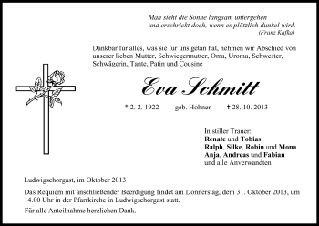 Anzeige von Eva Schmitt von MGO