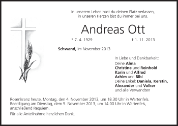 Anzeige von Andreas Ott von MGO