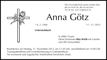 Anzeige von Anna Götz von MGO