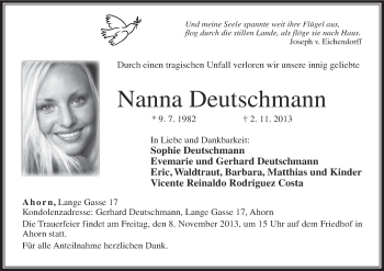 Anzeige von Nanna Deutschmann von MGO