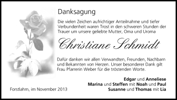 Anzeige von Christiane Schmidt von MGO