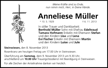 Anzeige von Anneliese Müller von MGO