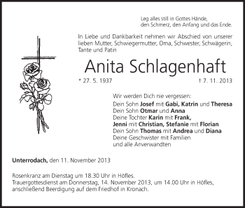 Anzeige von Anita Schlagenhaft von MGO