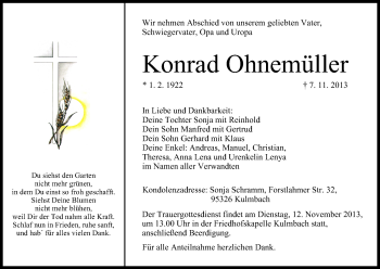 Anzeige von Konrad Ohnemüller von MGO
