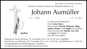 Anzeige von Johann Aumüller von MGO