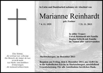Anzeige von Marianne Reinhardt von MGO