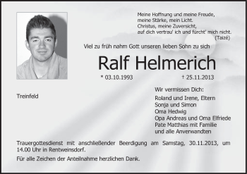 Anzeige von Ralf Helmerich von MGO