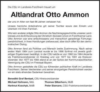 Anzeige von Otto Ammon von MGO