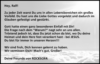 Anzeige von Ralf  von MGO