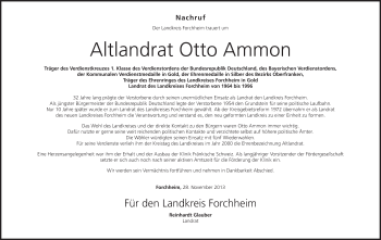 Anzeige von Otto Ammon von MGO