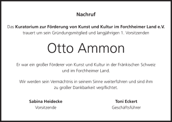 Anzeige von Otto Ammon von MGO
