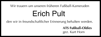 Anzeige von Erich Pult von MGO