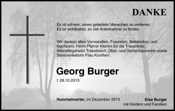 Anzeige von Georg Burger von MGO