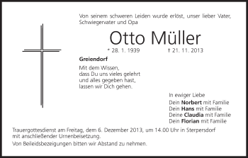 Anzeige von Otto Müller von MGO