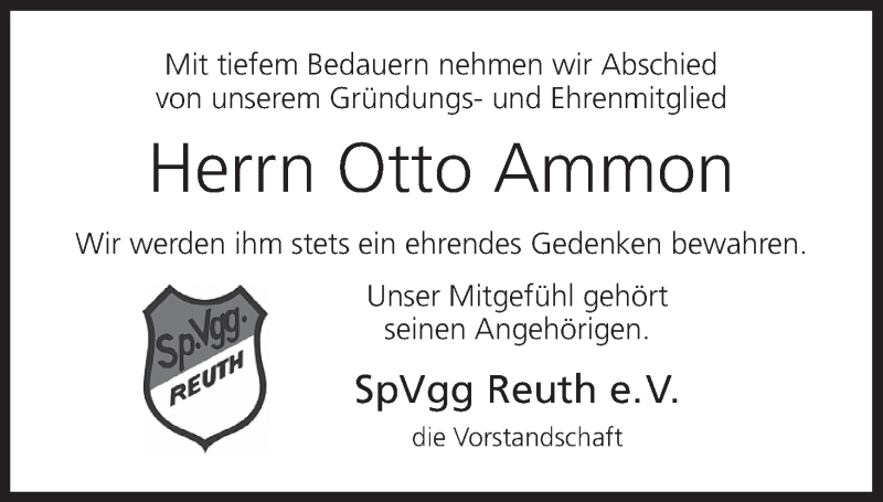  Traueranzeige für Otto Ammon vom 03.12.2013 aus MGO