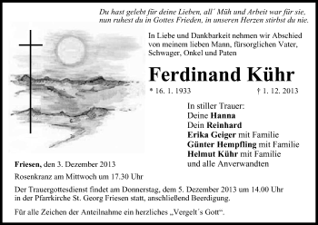 Anzeige von Ferdinand Kühr von MGO