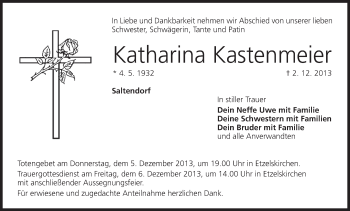 Anzeige von Katharina Kastenmeier von MGO