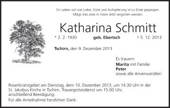 Anzeige von Katharina Schmitt von MGO